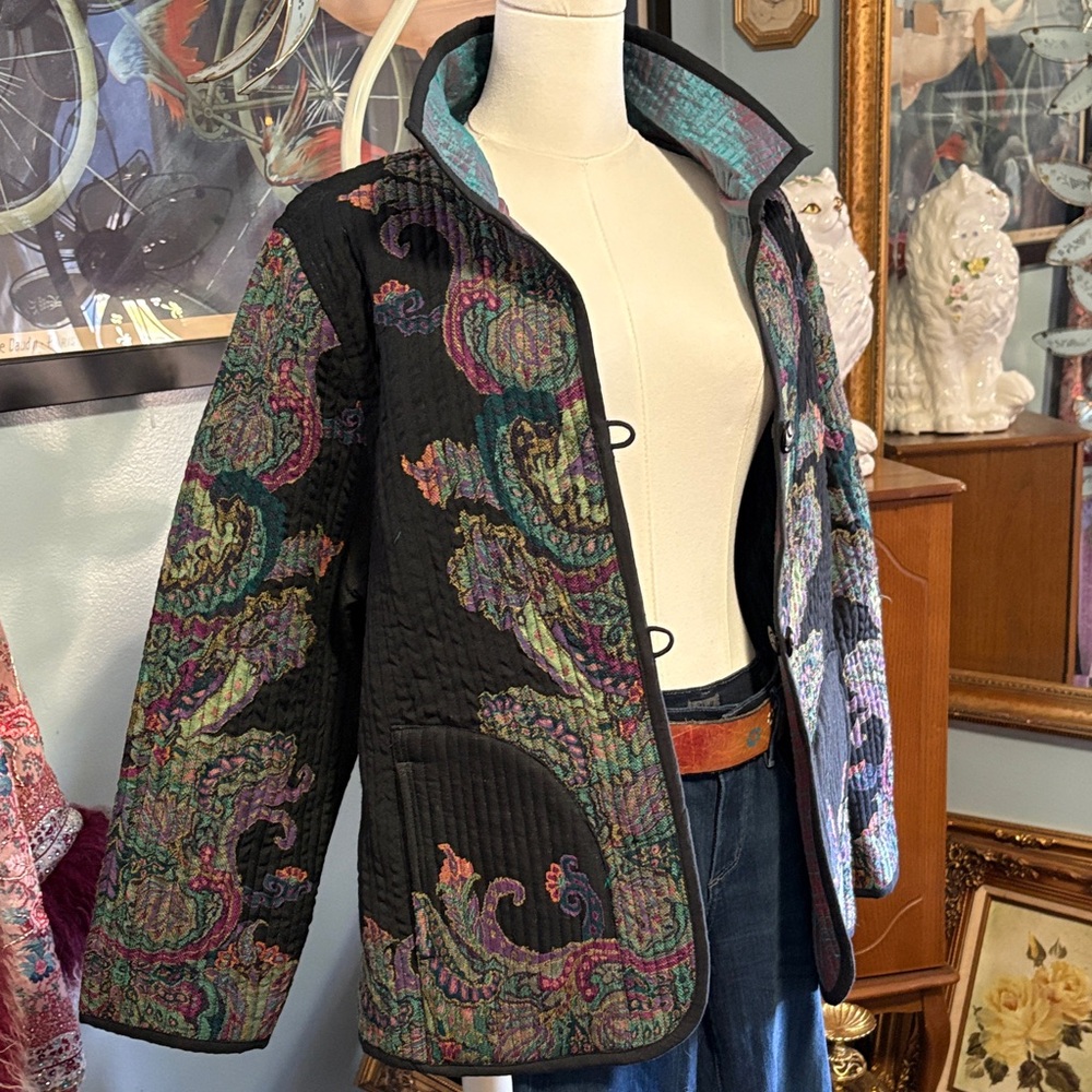 Vintage Multicolor Quilted Jacket